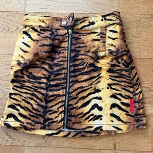 TRIPP Tiger Print Mini Skirt with Zipper